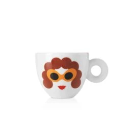 Illy Art Collection Olimpia Zagnoli Cappuccino Cups - Set Of 2 -Coffee Discount Store 19017 Zagnoli capp taz front 2