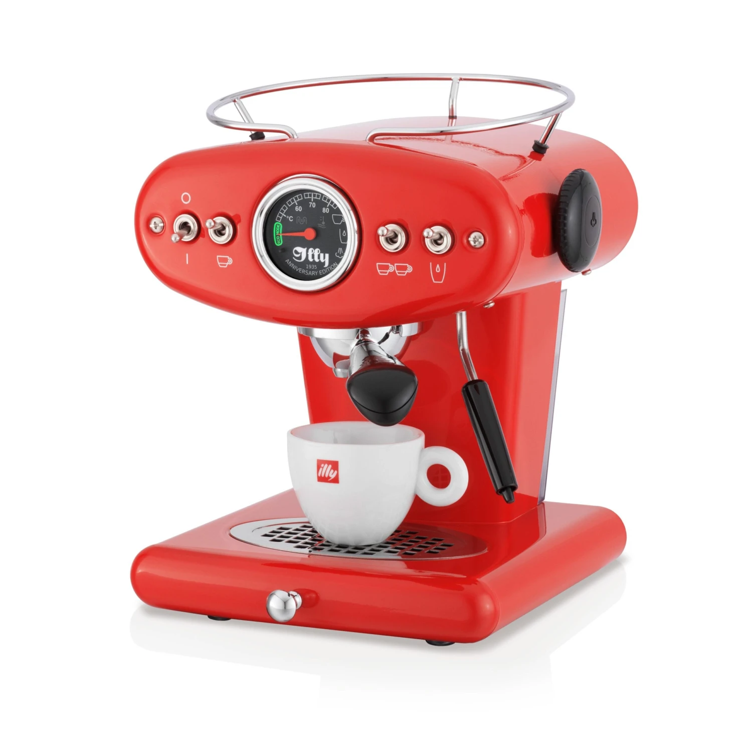 Illy X1 Anniversary E.S.E. Pod & Ground Coffee Machine - Red 6 Illy X1 Anniversary E.S.E. Pod & Ground Coffee Machine - Red - Image 6