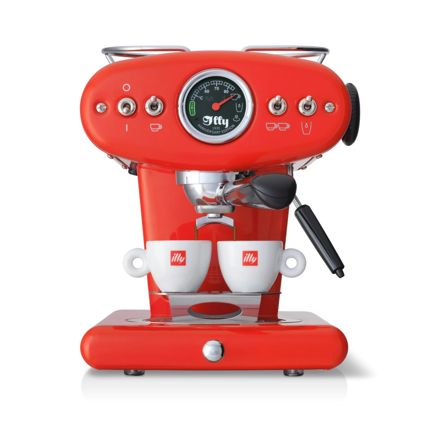 Illy X1 Anniversary E.S.E. Pod & Ground Coffee Machine - Red 4 Illy X1 Anniversary E.S.E. Pod & Ground Coffee Machine - Red - Image 4