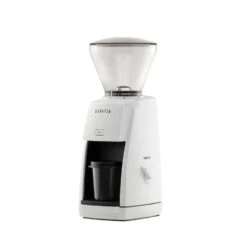 Baratza Encore ESP Coffee And Espresso Grinder - White -Coffee Discount Store 495 EncoreESP White DosingCup 02 QuarterLeft OnWhite WEB
