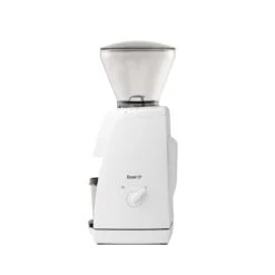 Baratza Encore ESP Coffee And Espresso Grinder - White -Coffee Discount Store 495 EncoreESP White DosingCup 03 Side OnWhite WEB