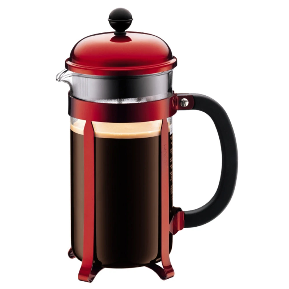 Bodum Red Chambord 8 Cup 34oz French Press Coffee Maker 1 Bodum Red Chambord 8 Cup 34oz French Press Coffee Maker