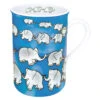 Waechtersbach Chain Of Elephants 19oz Mega Mug In Blue