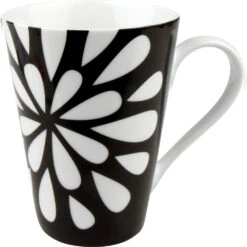 Konitz Black And White 13oz Mug Bloom Design
