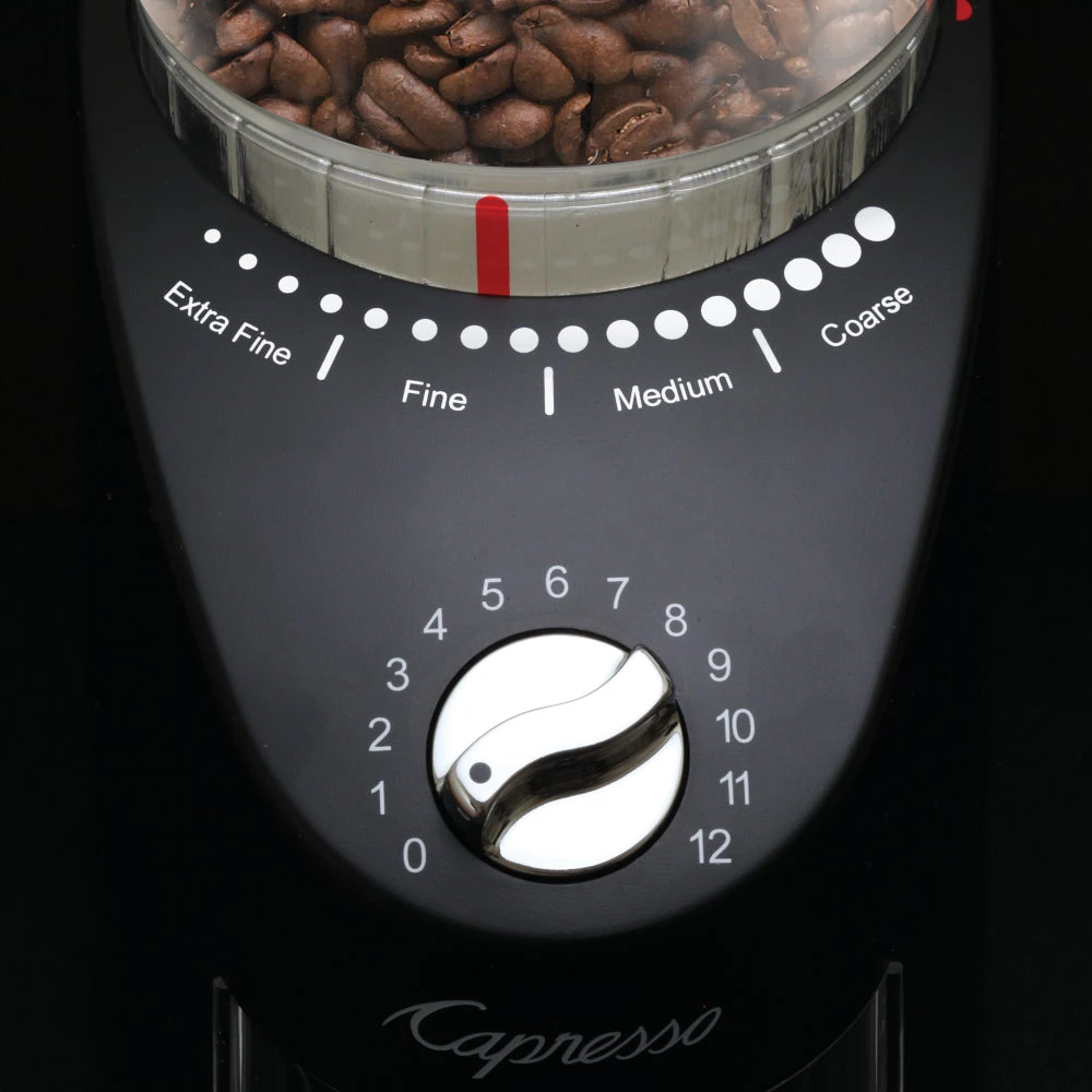 Capresso Infinity Plus Conical Burr Coffee Grinder In Black 4 Capresso Infinity Plus Conical Burr Coffee Grinder In Black - Image 4