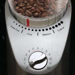 Capresso Infinity Plus Conical Burr Coffee Grinder In Metal -Coffee Discount Store 575.05InfinityPlusControlsHR