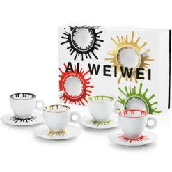 Illy Art Collection Ai Weiwei Set Of 4 Cappuccino Cups