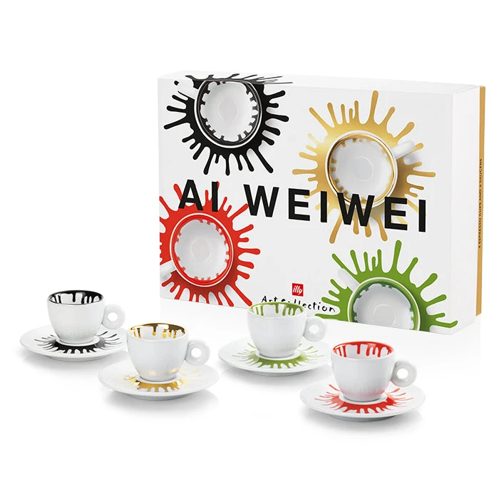 Illy Art Collection Ai Weiwei Set Of 4 Espresso Cups 1 Illy Art Collection Ai Weiwei Set Of 4 Espresso Cups
