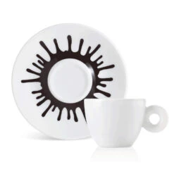 Illy Art Collection Ai Weiwei Set Of 2 Espresso Cups -Coffee Discount Store AiWeiwei CupandSaucerBlack