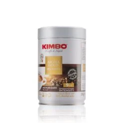 Kimbo Il Caffe Di Napoli Aroma Gold 100% Arabica Ground 250g - Tin -Coffee Discount Store AromaGold250gGroundCan Angled