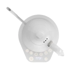 Brewista Artisan Electric Gooseneck Kettle - All White -Coffee Discount Store ArtisanKettleWhiteonwhitetopview