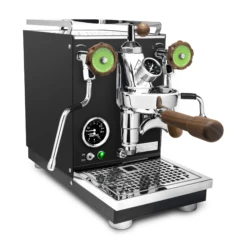 Profitec Pro 400 Espresso Machine In Matte Black With Flow Control And Walnut -Coffee Discount Store Black Walnut Green FC