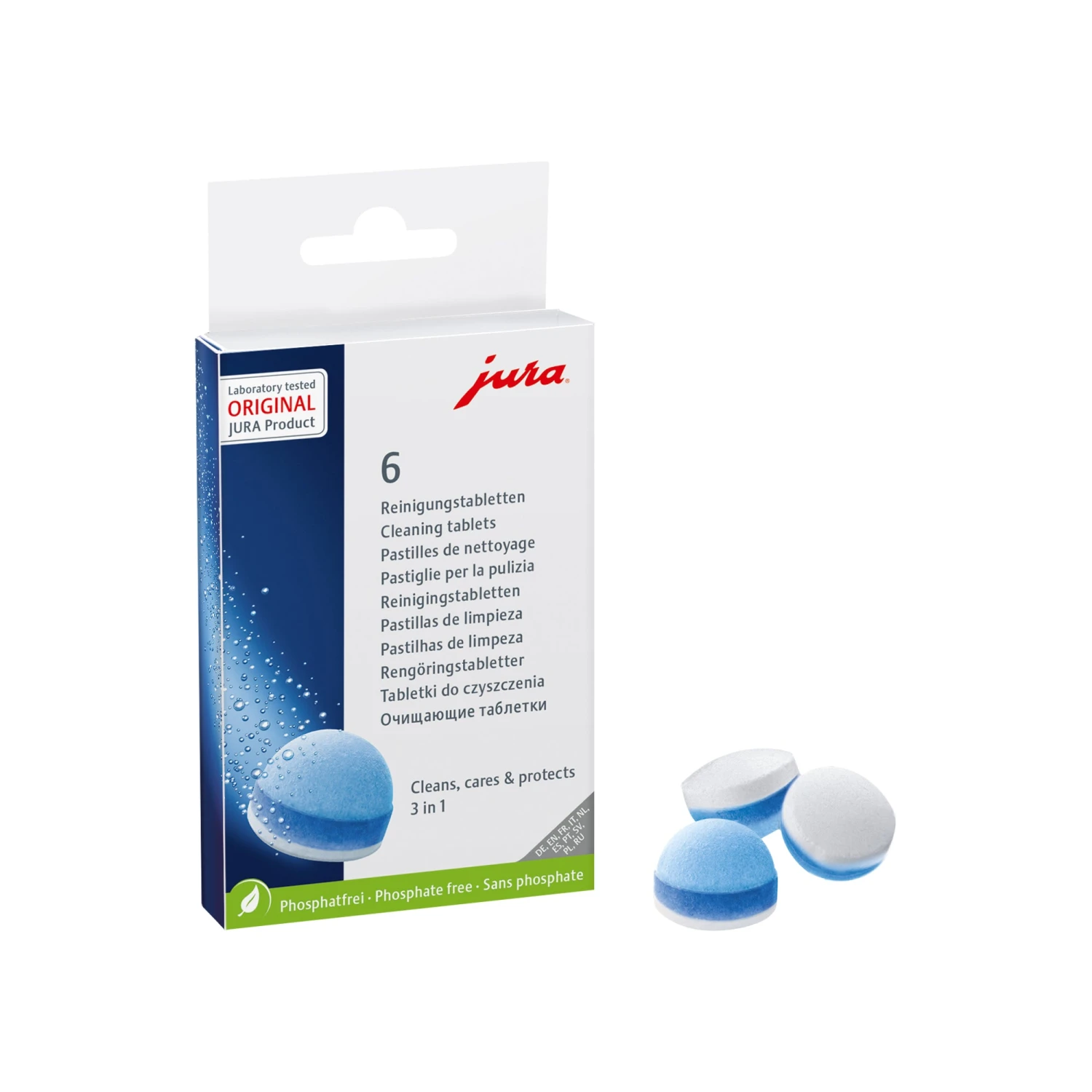 JURA 3-Phase Cleaning Tablets 6pk 1 JURA 3-Phase Cleaning Tablets 6pk