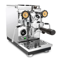 Profitec Pro 400 Espresso Machine With Flow Control And Blackened Oak -Coffee Discount Store Chrome Oak Orange FC