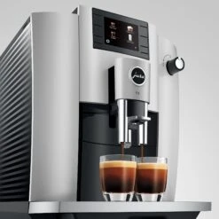 JURA E6 Automatic Espresso Machine In Platinum (NAA) -Coffee Discount Store E6 emo Pl 2EspPrep en