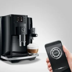 JURA E8 Espresso Machine - Piano Black (NAA) -Coffee Discount Store E8 Piano Black NAA infinitytable joe iphone square