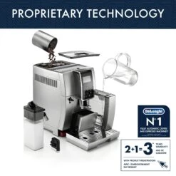 DeLonghi Dinamica LatteCrema Espresso Machine -Coffee Discount Store ECAM35075SIDinamicaiconsProprietary Tech