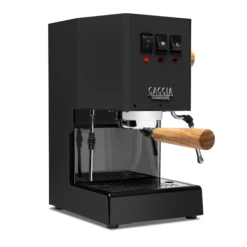 Gaggia Classic Evo Pro Espresso Machine In Thunder Black With Olive Wood