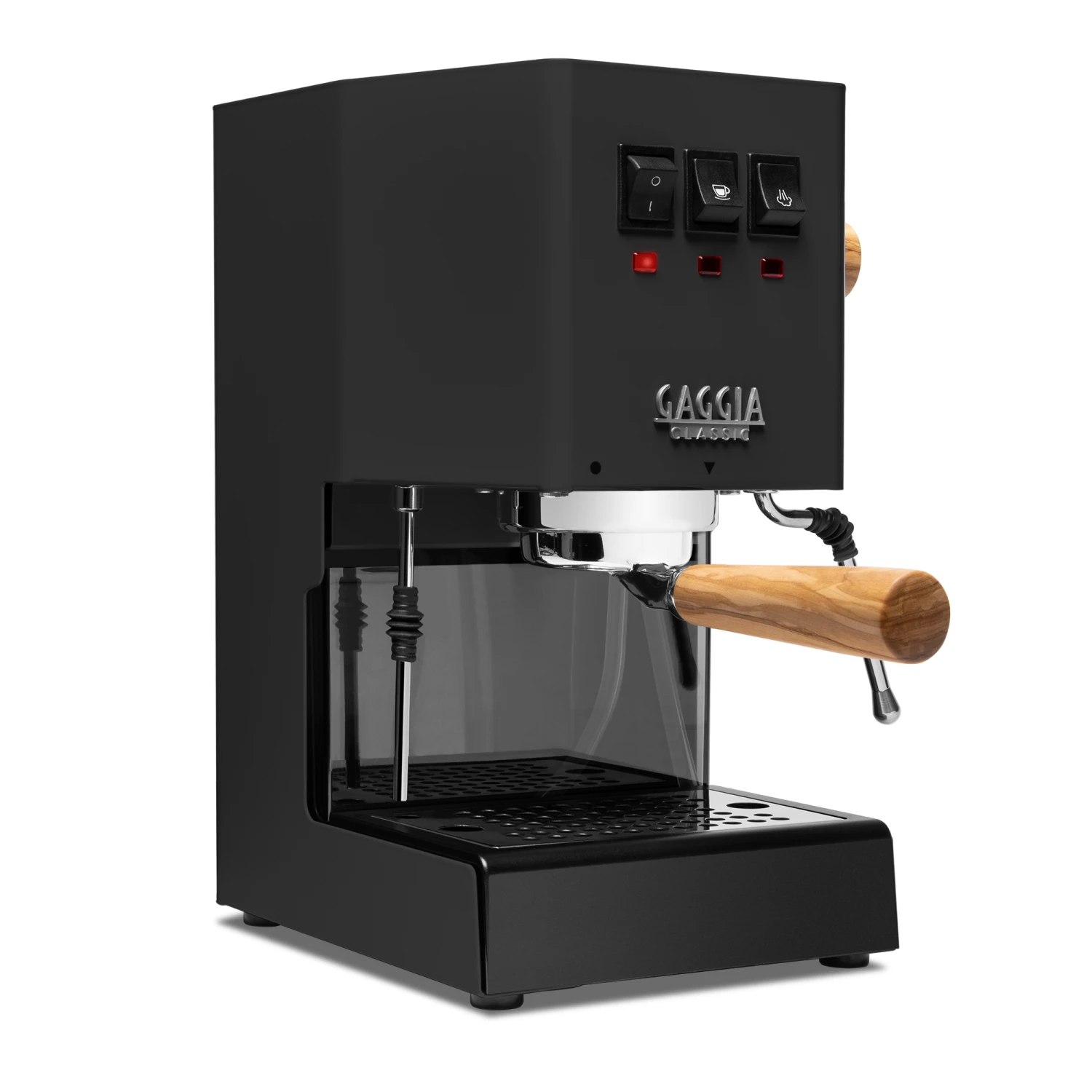 Gaggia Classic Evo Pro Espresso Machine In Thunder Black With Olive Wood 1 Gaggia Classic Evo Pro Espresso Machine In Thunder Black With Olive Wood