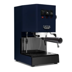 Gaggia Classic Evo Pro Espresso Machine In Classic Blue With Blackened Oak