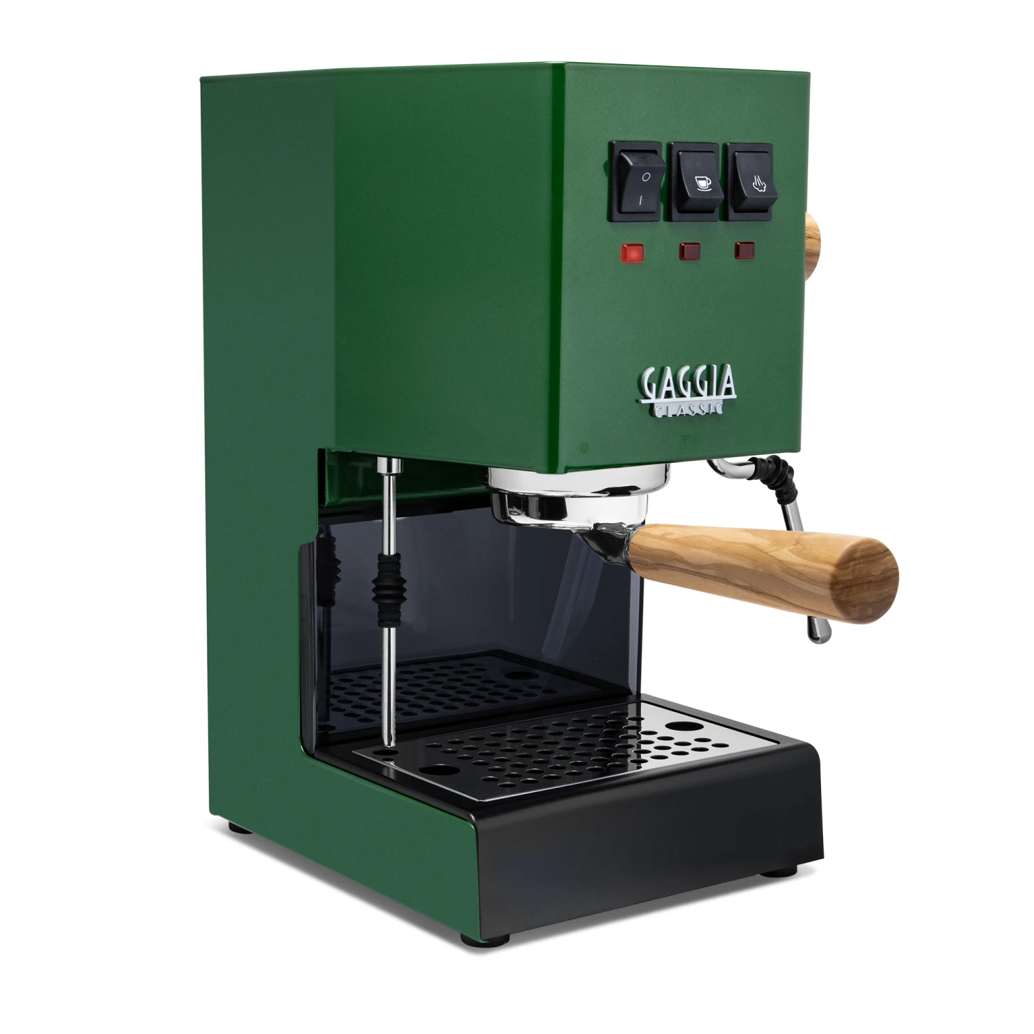 Gaggia Classic Evo Pro Espresso Machine In Jungle Green With Olive Wood 1 Gaggia Classic Evo Pro Espresso Machine In Jungle Green With Olive Wood