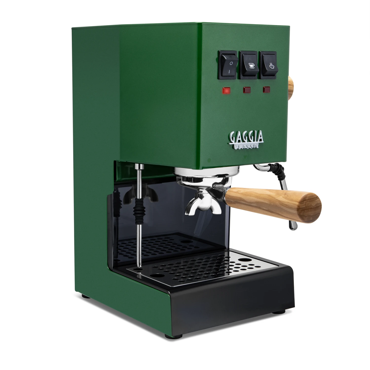 Gaggia Classic Evo Pro Espresso Machine In Jungle Green With Olive Wood 2 Gaggia Classic Evo Pro Espresso Machine In Jungle Green With Olive Wood - Image 2