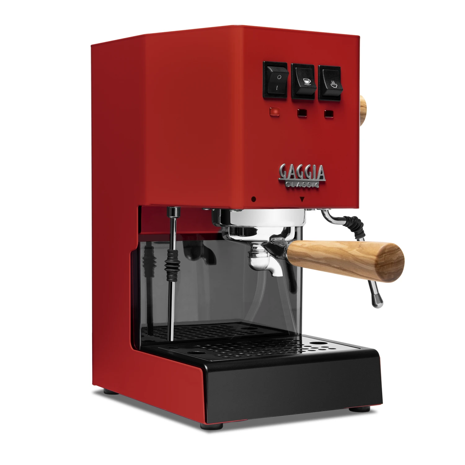 Gaggia Classic Evo Pro Espresso Machine In Cherry Red With Olive Wood 3 Gaggia Classic Evo Pro Espresso Machine In Cherry Red With Olive Wood - Image 3