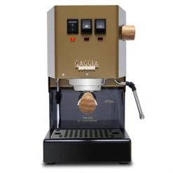 Gaggia Classic Evo Pro - 85th Anniversary Limited Edition With Olive Wood -Coffee Discount Store GACLASSICGOLDOW 5359
