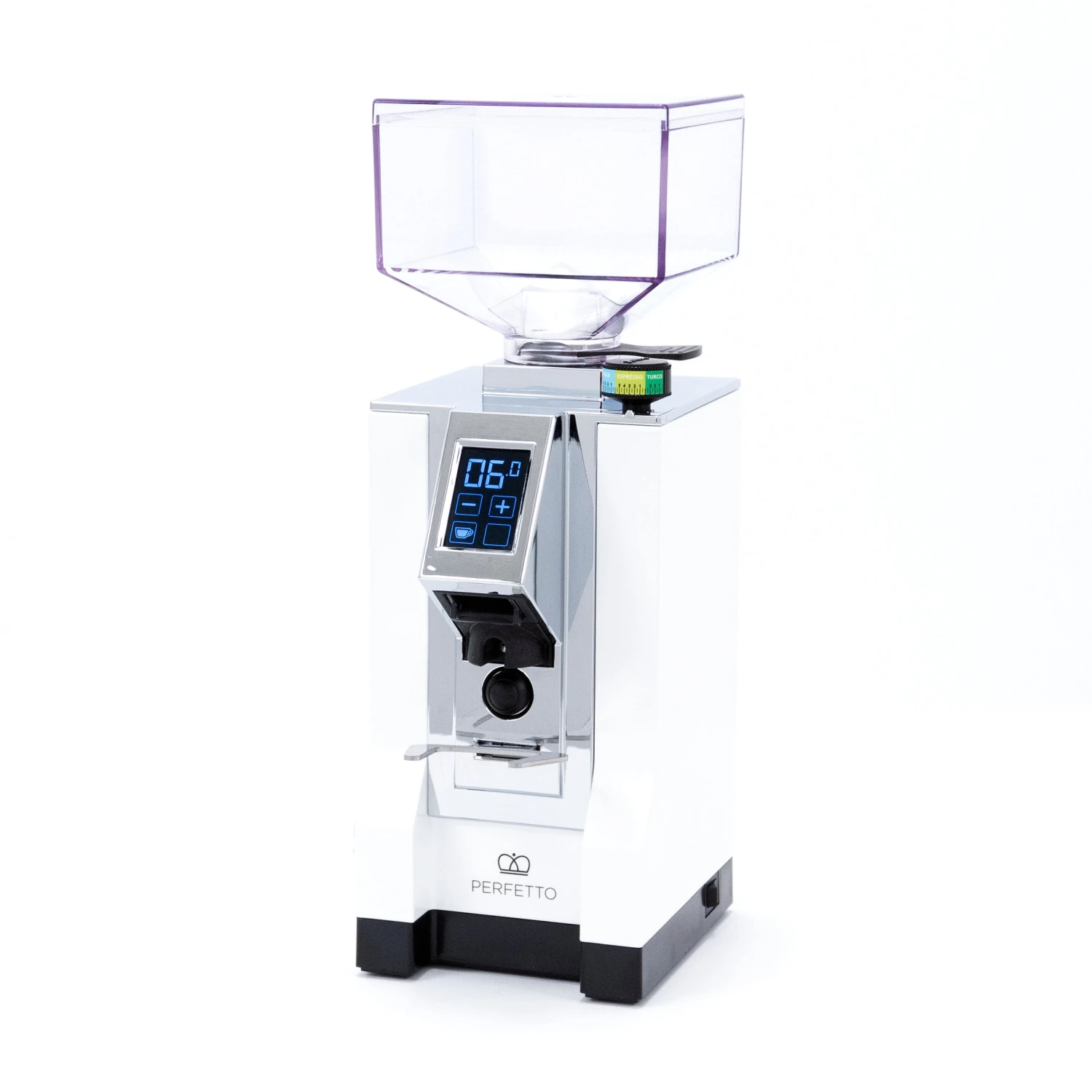 Eureka Mignon Perfetto Coffee Grinder In White 1 Eureka Mignon Perfetto Coffee Grinder In White