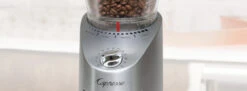 Capresso Infinity Plus Conical Burr Coffee Grinder In Metal -Coffee Discount Store InfinityPlusStainless Hero