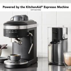 KitchenAid® Automatic Milk Frother Attachment - Brushed Stainless Steel -Coffee Discount Store KitchenaidMilkFrotherLifestyle3 638dc024 f77e 4a94 9c7a 0d418b783dbe