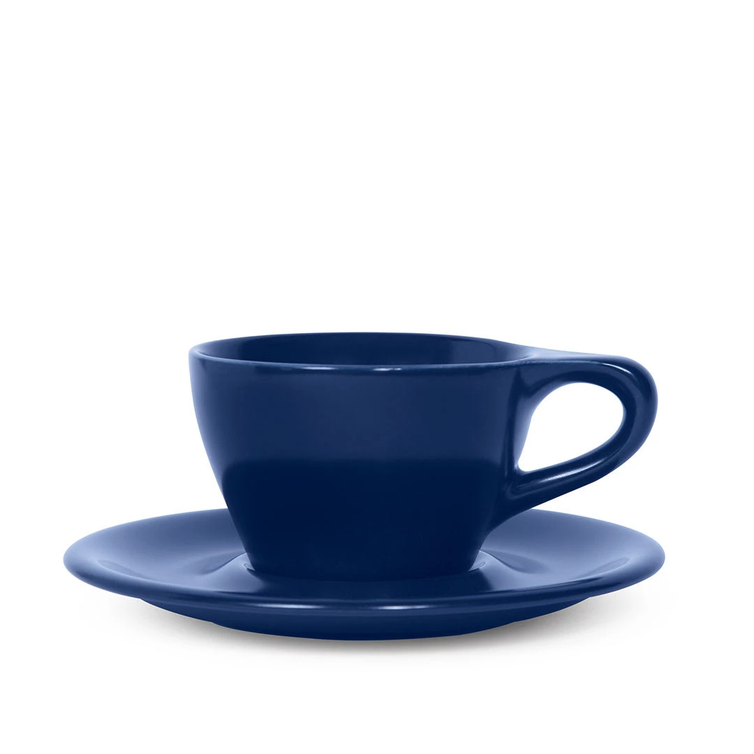 NotNeutral Double Cappuccino Cup And Saucer - Indigo 1 NotNeutral Double Cappuccino Cup And Saucer - Indigo