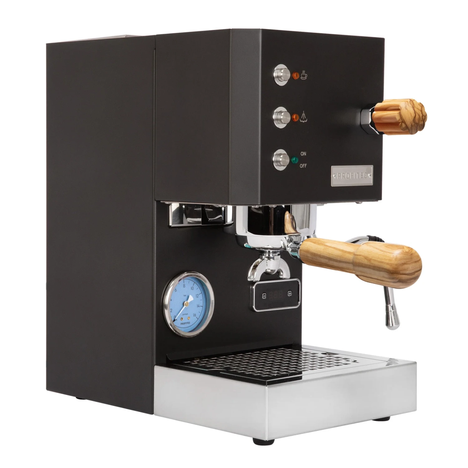 Profitec GO Espresso Machine - Black With Olive Wood 1 Profitec GO Espresso Machine - Black With Olive Wood
