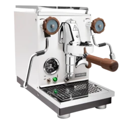 Profitec Pro 400 Espresso Machine In Matte White With Walnut