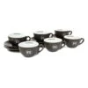 Rocket Espresso 6 Piece Cappuccino Cup And Saucer Set - Grey
