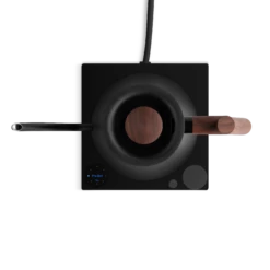 Fellow Stagg EKG Pro Studio Edition 1L Pour Over Kettle - Matte Black With Walnut Accents -Coffee Discount Store StaggEKGProStudioEdition MatteBlackWalnut TopDown