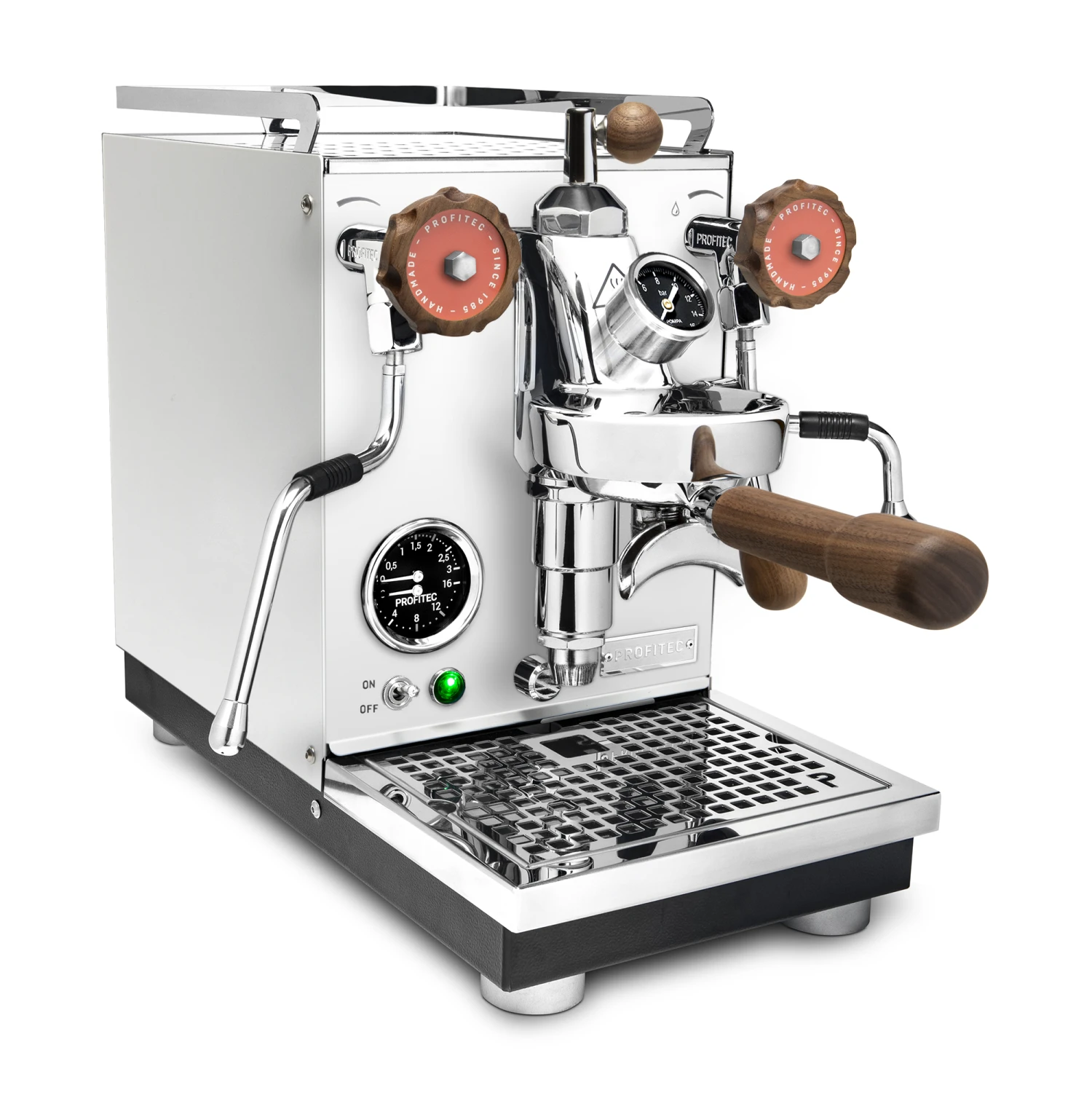 Profitec Pro 400 Espresso Machine In Matte White With Flow Control And Walnut 2 Profitec Pro 400 Espresso Machine In Matte White With Flow Control And Walnut - Image 2