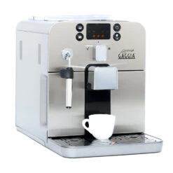 Gaggia Brera Espresso Machine In Silver -Coffee Discount Store brera right facing