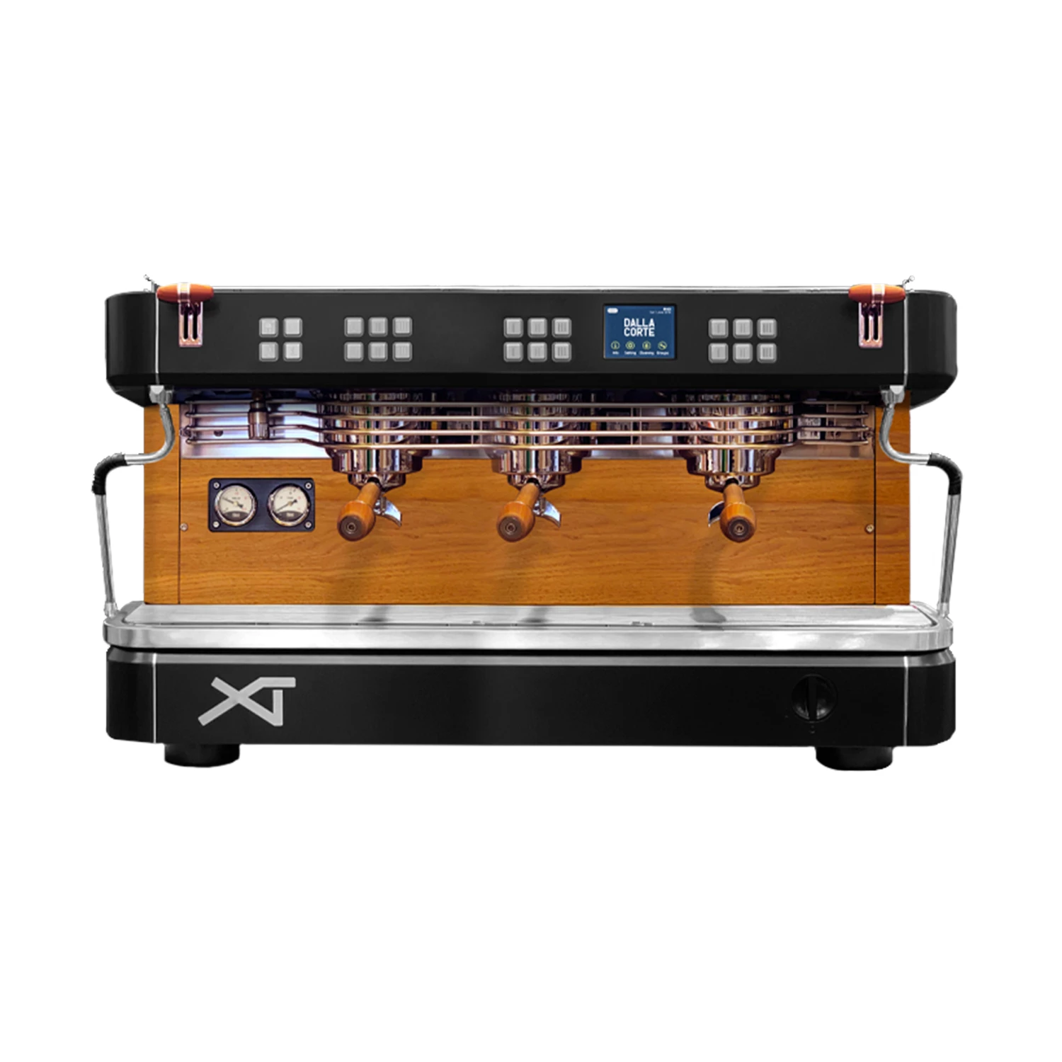 Dalla Corte XT Classic Espresso Machine - 3-Group Dark Walnut 1 Dalla Corte XT Classic Espresso Machine - 3-Group Dark Walnut