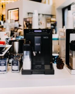 Refurbished DeLonghi Eletta Cappuccino In Black ECAM44660B -Coffee Discount Store delonghi social lifestyle eletta black coffee n clothes event all rights jan 2099