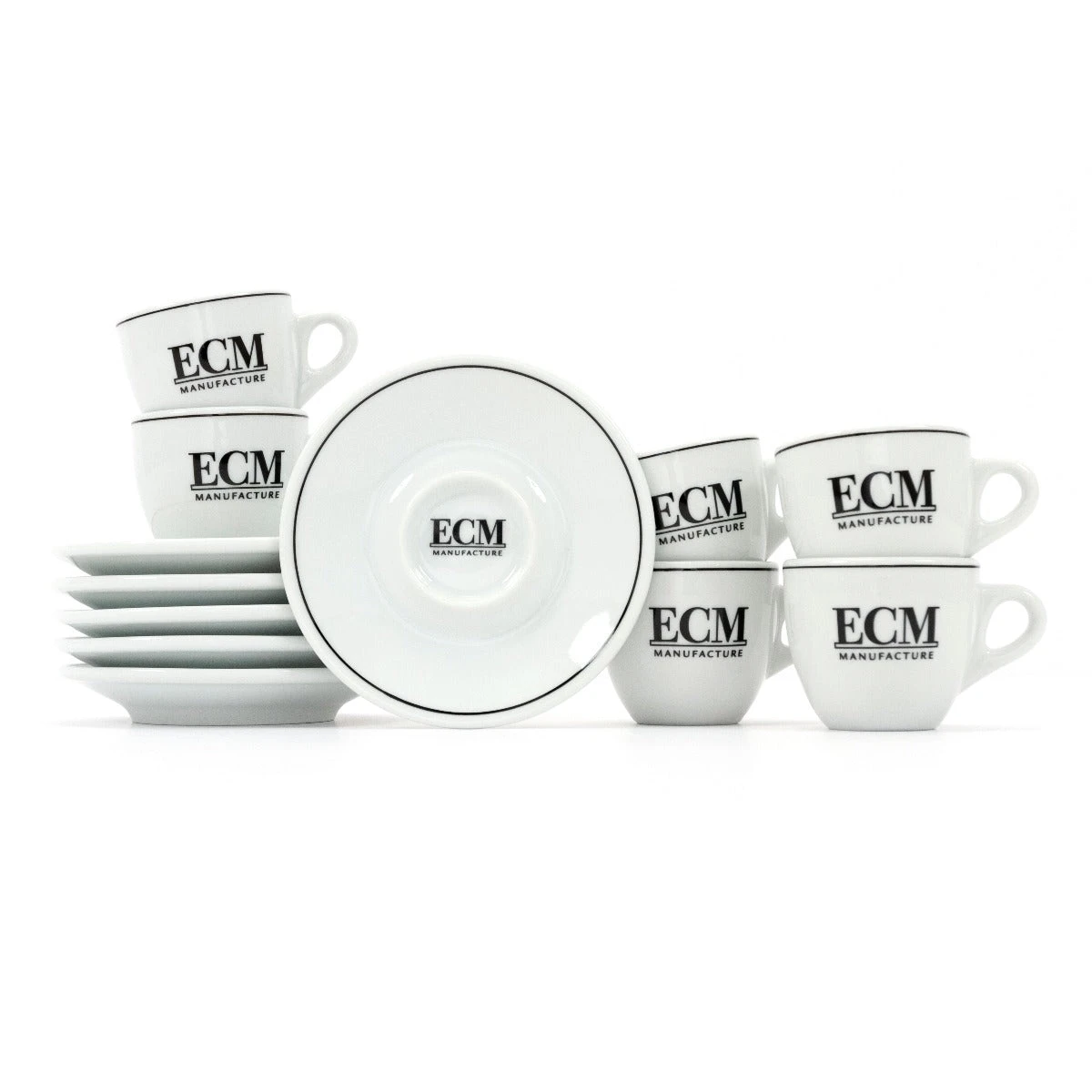 Set Of 6 ECM Cappuccino Cups And Saucers 1 Set Of 6 ECM Cappuccino Cups And Saucers