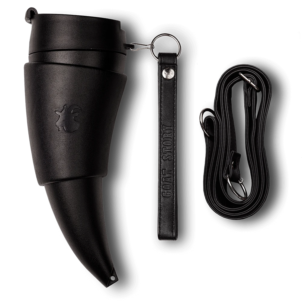 Goat Story Black Leather Goat Mug 16oz 2 Goat Story Black Leather Goat Mug 16oz - Image 2